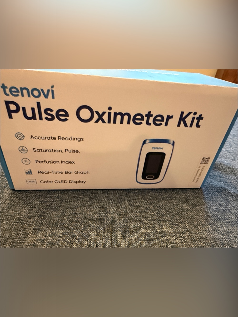 Tenovi Blue and White Pulse Oximeter Kit - Accurate Home Monitoring NIB